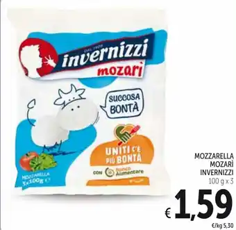 Spazio Conad Invernizzi Mozzarella Mozarì 3 x 100 g offerta