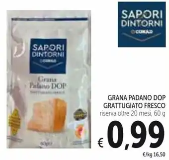 Spazio Conad Grana Padano Dop Grattugiato Fresco 60g offerta
