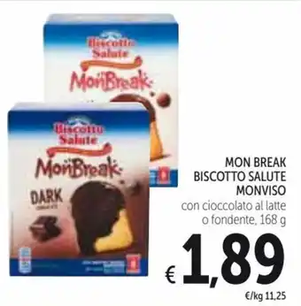 Spazio Conad Monviso Mon Break Biscotto Salute 168g offerta