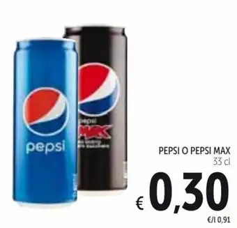 Spazio Conad Pepsi o Pepsi Max 33cl offerta