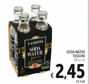 Spazio Conad Tassoni Soda Water 18 cl x 4 offerta