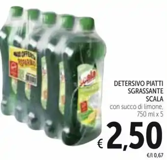Spazio Conad Scala Detersivo Piatti Sgrassante 750 ml x 5 offerta