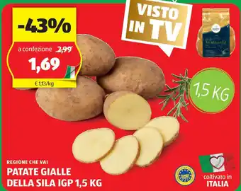 ALDI Regione che vai patate gialle della sila igp offerta