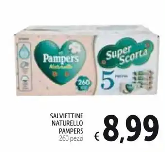 Spazio Conad Pampers Salviettine Naturello 260 pezzi offerta