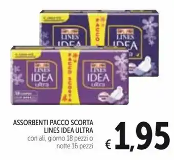 Spazio Conad Lines Idea Ultra Assorbenti Pacco Scorta offerta
