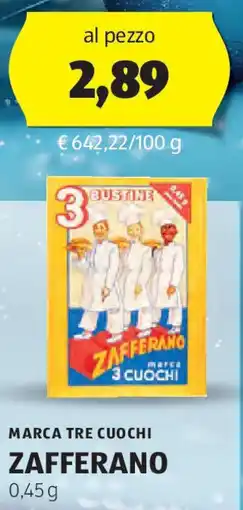 ALDI Marca tre cuochi zafferano offerta