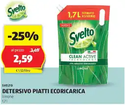 ALDI Svelto detersivo piatti ecoricarica offerta