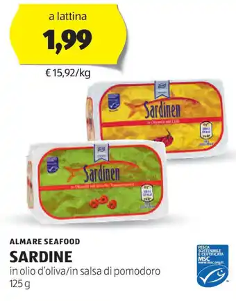 ALDI Almare seafood sardine offerta