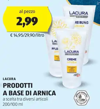 ALDI Lacura prodotti a base di arnica offerta