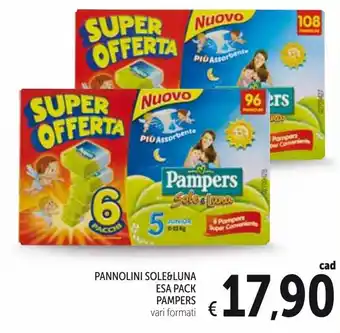 Spazio Conad Pampers Pannolini Sole & Luna Esa Pack offerta