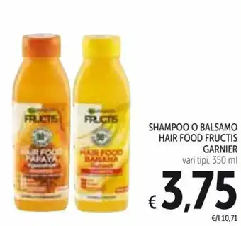 Garnier Shampoo O Balsamo Hair Food Fructis vari tipi 350 ml