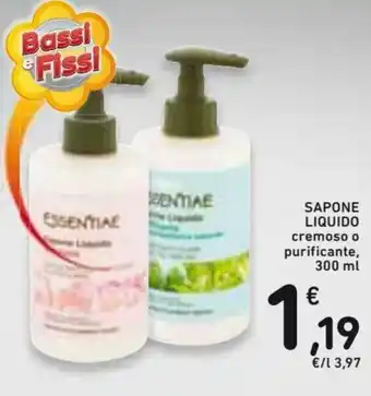 Spazio Conad Sapone Liquido Cremoso o Purificante 300ml offerta