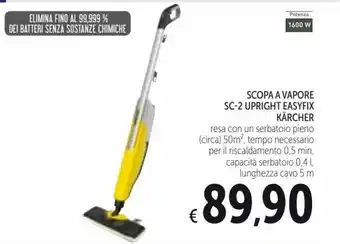 Spazio Conad Kärcher Scopa A Vapore SC-2 Upright Easyfix offerta