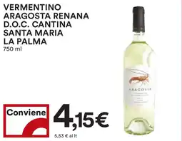 Coop Vermentino aragosta renana d.o.c. cantina santa maria la palma offerta