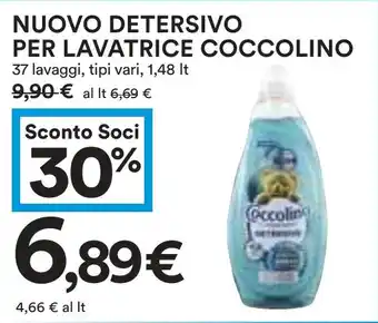 Coop Nuovo detersivo per lavatrice COCCOLINO offerta