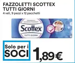 Coop Fazzoletti scottex tutti giorni offerta