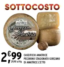 Gecop Caseificio amatrice pecorino stagionato gorzano di amatrice l'etto offerta