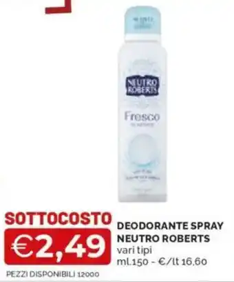 Mercatò Deodorante spray NEUTRO ROBERTS offerta