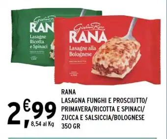 Gecop Rana lasagna funghi e prosciutto/ primavera offerta