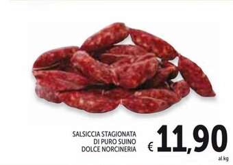 Spazio Conad Salsiccia Stagionata Di Puro Suino Dolce Norcineria offerta