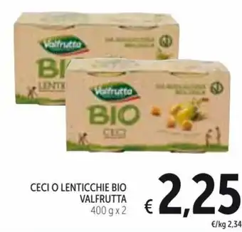 Spazio Conad Valfrutta Ceci o Lenticchie Bio 400 g x 2 offerta