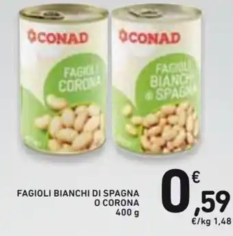 Spazio Conad Fagioli Bianchi Di Spagna O Corona 400g offerta