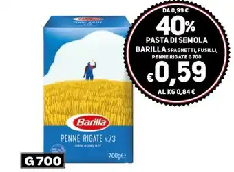 Ekom Barilla Pasta Di Semola Spaghetti, Fusilli, Penne Rigate 700g offerta