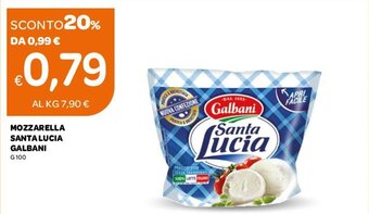 Ekom Galbani Santa Lucia Mozzarella 100g offerta