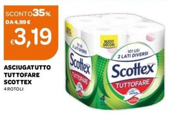 Ekom Scottex Asciugatutto Tuttofare 4 rotoli offerta