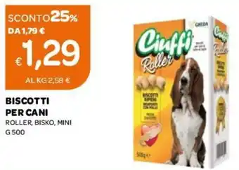 Ekom Biscotti Per Cani Roller Bisko, Mini 500g offerta