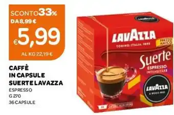 Ekom Lavazza Caffè in Capsule Suerte 270g 36 Capsule offerta