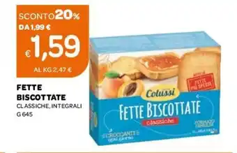Ekom Colussi Fette Biscottate Classiche, Integrali 645 g offerta