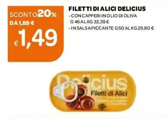 Ekom Delicius Filetti Di Alici 50g offerta