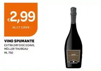 Ekom Vino Spumante Extra Dry DOC Soave, Müller Thurgau 750 ml offerta