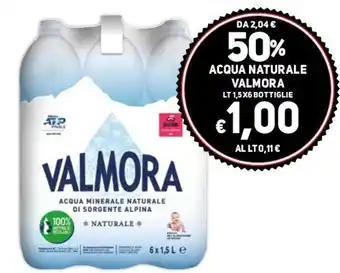 Ekom Valmora Acqua Naturale 1,5 lt x 6 offerta