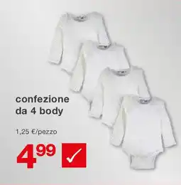 KiK confezione da 4 body offerta