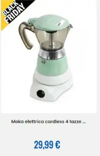 Moka Elettrica Cordless 4 Tazze