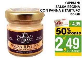 Gecop Cipriani Salsa Regina Con Panna E Tartufo 80 gr offerta
