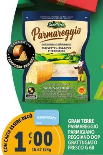 Deco Supermercati Gran terre parmareggio parmigiano reggiano dop grattugiato fresco offerta