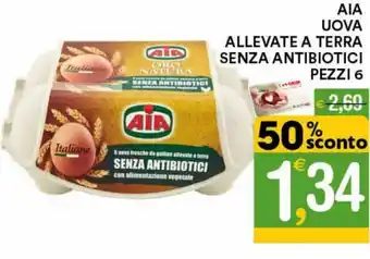 Gecop AIA Uova Allevate A Terra Senza Antibiotici 6 Pezzi offerta