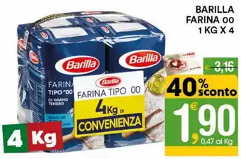 Gecop Barilla Farina 00 1 kg x 4 offerta
