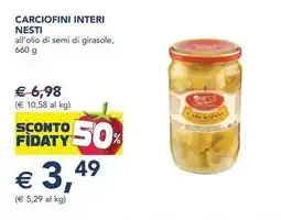 Esselunga Carciofini interi NESTI offerta