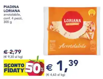 Esselunga Piadina LORIANA offerta