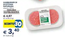 Esselunga Hamburger di scottona naturama offerta