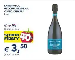 Esselunga Lambrusco vecchia modena cleto chiarli offerta
