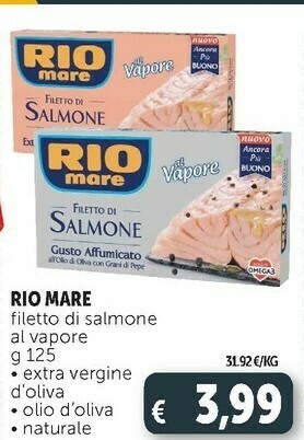 Deco Supermercati Filetto di salmone al vapore extra vergine d'oliva offerta