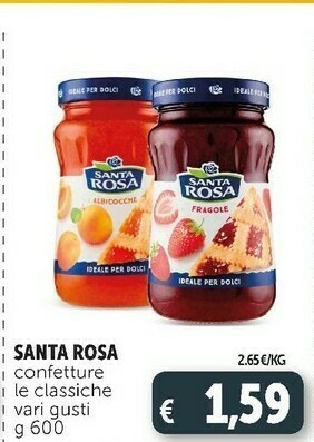 Deco Supermercati Santa rosa - confettura di fragole 600 g(ml) offerta
