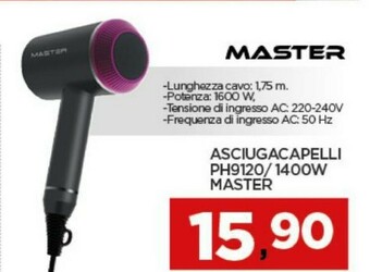Interspar Master asciugacapelli ph9120/ 1400w offerta