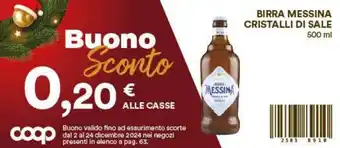 Coop Birra messina cristalli di sale offerta