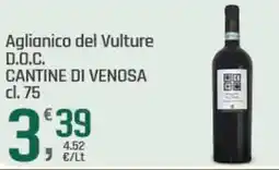 Supermercati Dok Aglianico del Vulture D.O.C. CANTINE DI VENOSA offerta